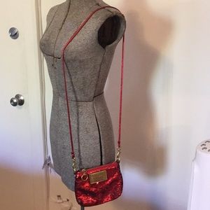 Red coach poppy purse